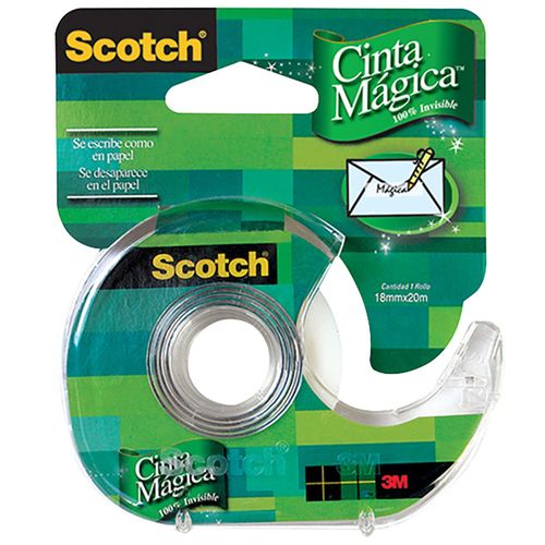 Cinta scotch mágica con racionador 18mmx20mm