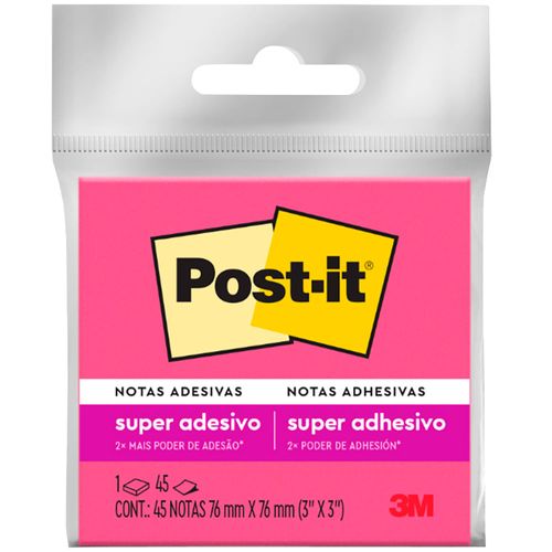 Notas autoadhesiva Post-it rosado 76x76mm