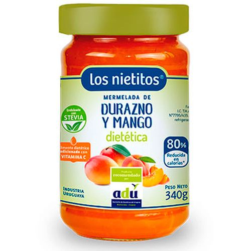 Mermelada durazno-mango LOS NIETITOS 0% azúcar 340 g