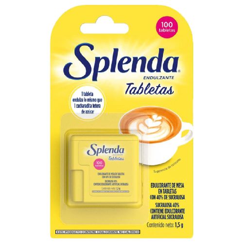 Edulcorante SPLENDA tabletas 100 un.