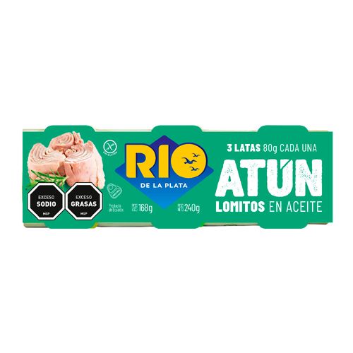 Atún lomito en aceite RIO DE LA PLATA tripack 240 g