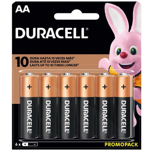 Pilas alcalinas DURACELL AA x6 lleve 6 pague 4