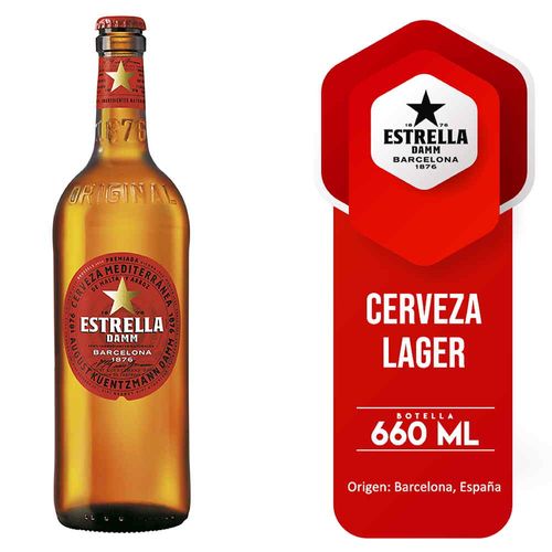 Cerveza ESTRELLA DAMM 660 ml
