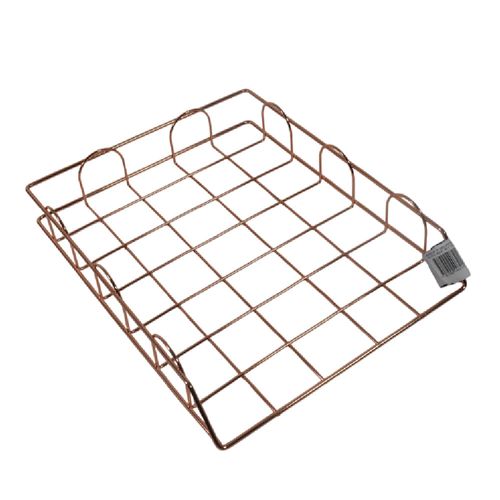 Bandeja para documento Golden Rosé 4 pisos 24 x 29,5 x 5,5 cm
