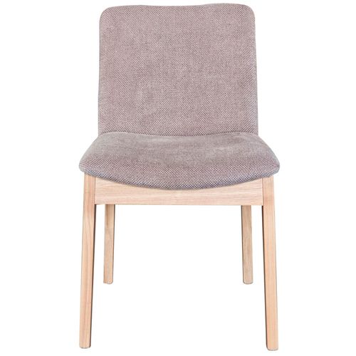 Silla de Madera Tapizada Gris 50x65x81 cm