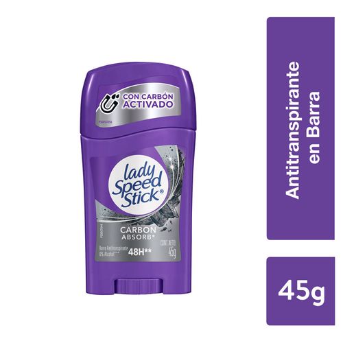 Desodorante LADY SPEED STICK carbón barra