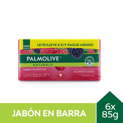 Pack x 6 jabón de tocador PALMOLIVE Frambuesa 85 g