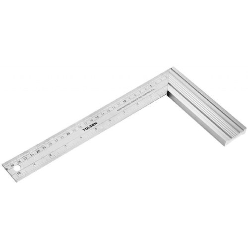 Escuadra TOLSEN de Aluminio 25 cm Reforzada Regla