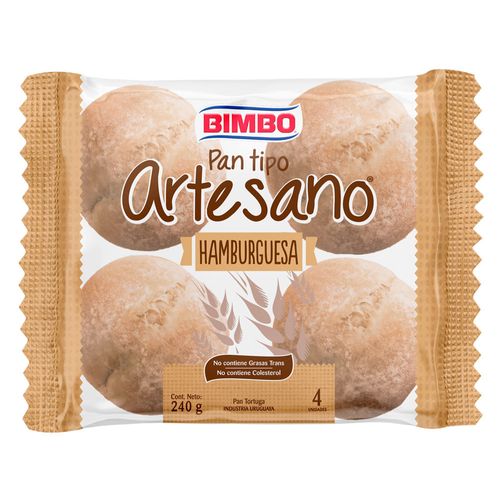 Pan para hamburguesa x4 BIMBO artesano 240 g