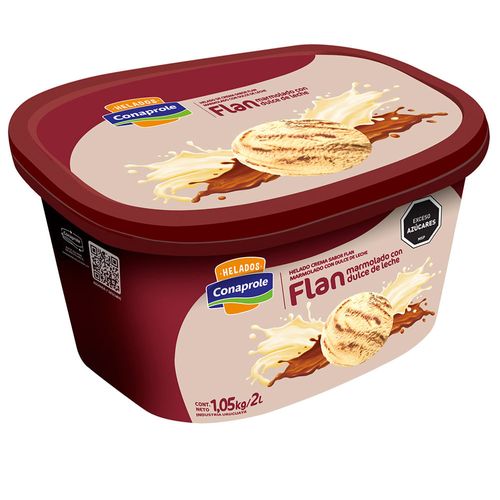Helado CONAPROLE flan marmolado 2 L