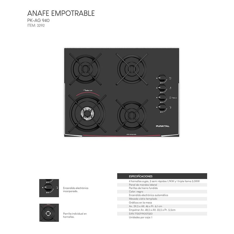 Anafe-empotrable-PUNKTAL-Mod-PK-AG940-a-gas-3