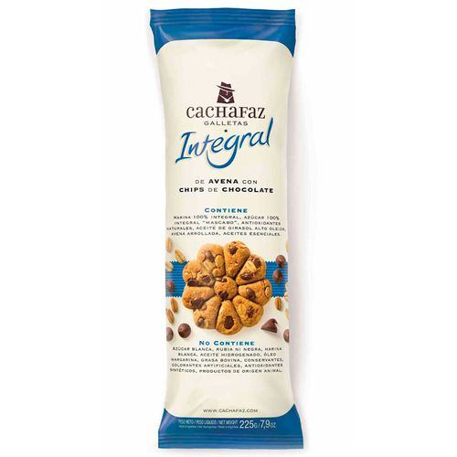 Galletita integral CACHAFAZ chispas chocolate 225 g