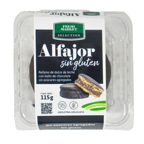 Alfajor Chocolate Negro sin Glúten FMS