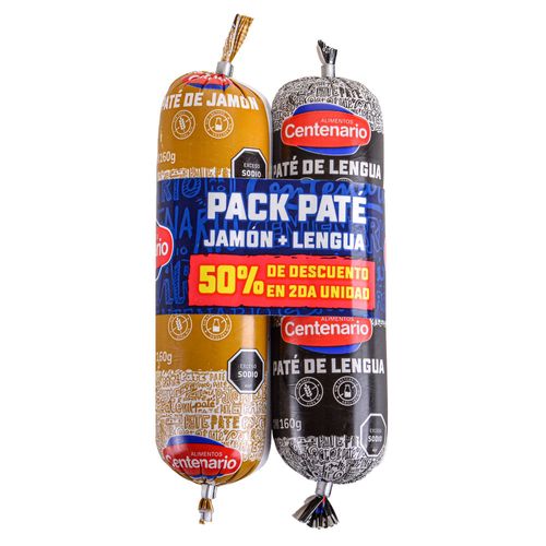 Pack pate jamón y lengua CENTENARIO 320 g