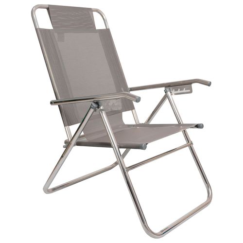 Reposera en Aluminio 5 Posiciones con lona Coversol
