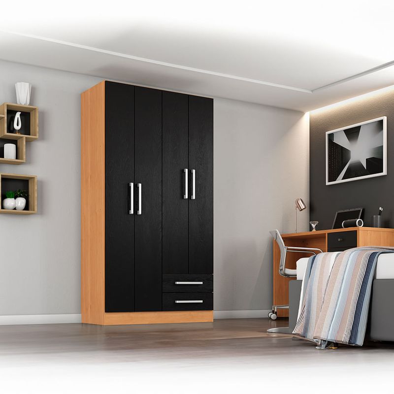 Ropero-Pop-4-puertas-2-cajones-90x174x37-cm-canela---negro-0