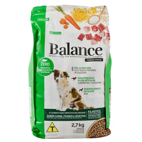 Alimento para perro BALANCE Filhote raza mediana 2,7 kg