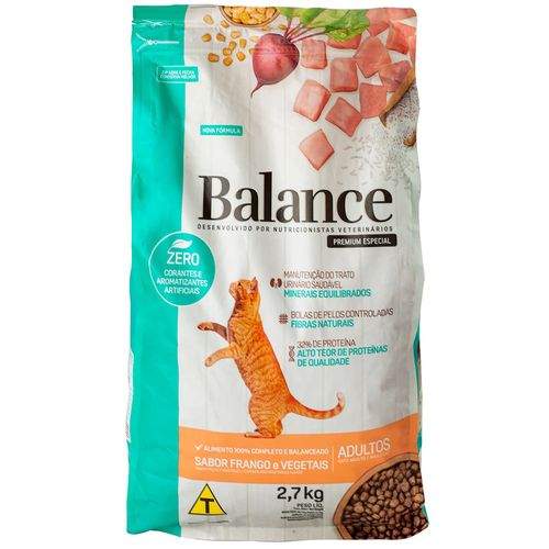 Alimento para gato BALANCE adulto pollo y vegetales 2,7 kg