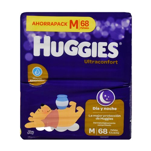 Pañal HUGGIES Pan Ultraconfort M 68 un.