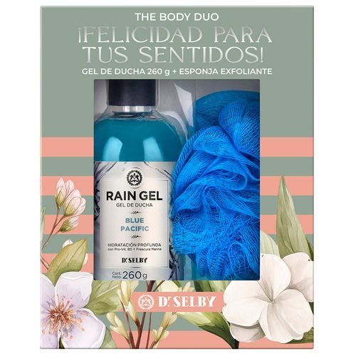 Estuche gel de ducha Dr. Selby rain gel blue pac. + esponja