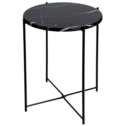Mesa Auxiliar en Metal y Madera 51x41 cm