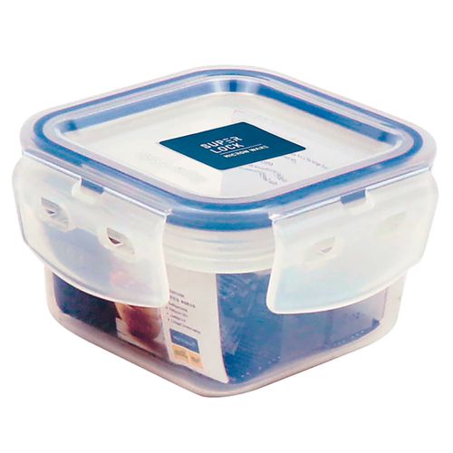 Contenedor Cuadrado 225 ml 10x10x5.8 cm SUPER LOCK