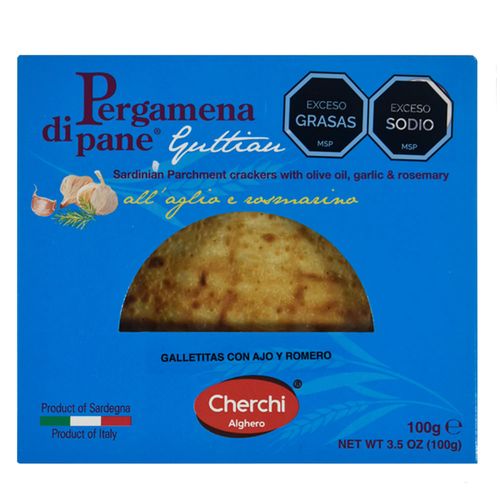 Galletas Pergamena di Pane Guttiau Ajo-Romero 100 g