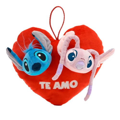 Stitch y Angela en corazón 25 cm