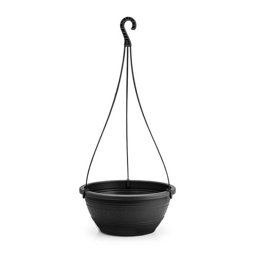 Maceta Colgante Negra con Percha 500 ml