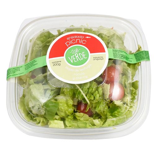 Ensalada picnic CLUB VERDE lechuga rúcula cherry 200 g