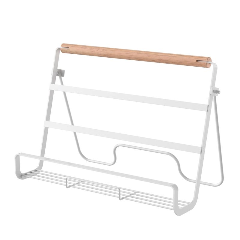 Porta-recetas-cocina-298-x-131-x-21-cm-acero-blanco-1