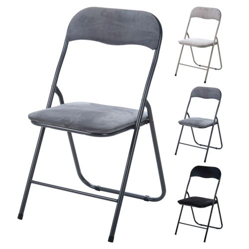 Silla plegable en metal varios colores 45 x 79 x 44 cm