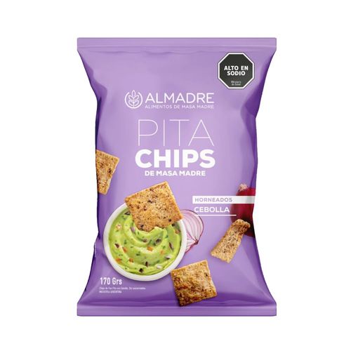 Pita chips de masa madre cebolla ALMADRE 170 g