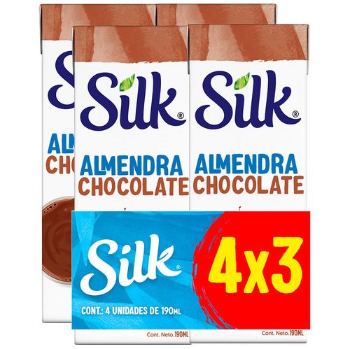 Bebida SILK chocolate 190 ml 4 x 3