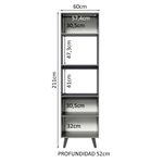 Armario-Cocina-2-Puertas-2-Nichos-60x211x52-cm-Gris-4