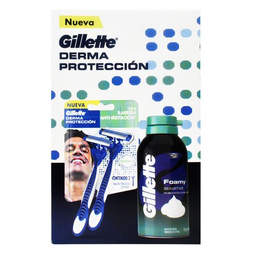 Pack GILLETTE Derma x 2 Espuma de Afeitar Foamy