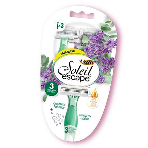 Afeitadora BIC Soleil Escape Lavanda/Eucalipto pack x3