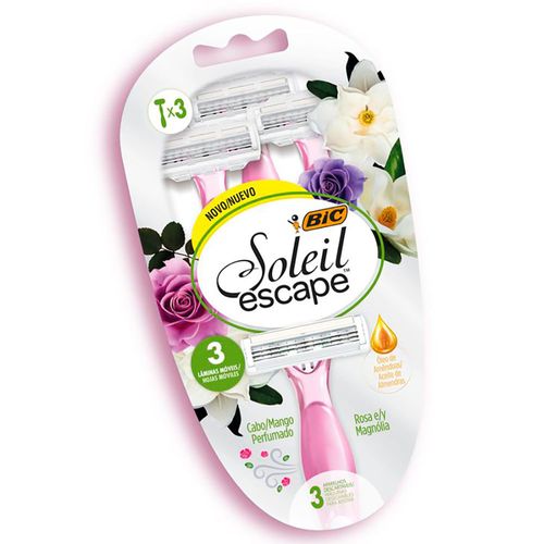 Afeitadora BIC Soleil Escape Rosa/Magnolia pack x3