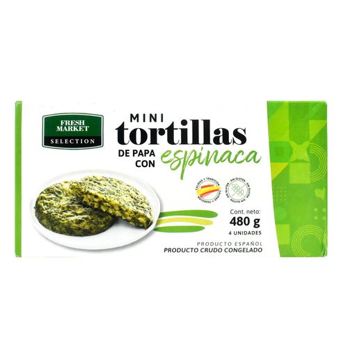Tortilla FRESH MARKET Selection con espinaca x 4 un. 480 g