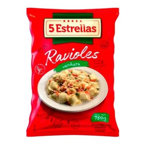 Ravioles de verdura 5 ESTRELLAS 750 g