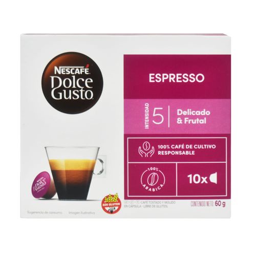 Cápsulas Café Espresso DOLCE GUSTO 10 un.