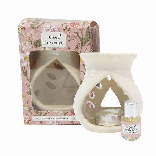 Set de Hornito +1 Esencia + Vela Tealight Peony