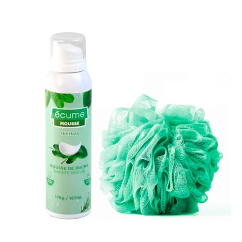 Mousse de Ducha Hierbas 167 ml + Esponja