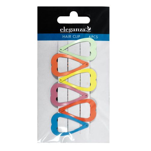 Pinza para él cabello metal 35 mm set 6 pcs