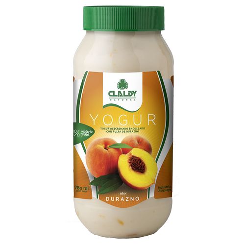 Yogur CLALDY Descremado Durazno 780 cc