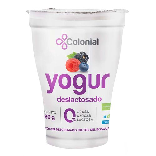 Yogur COLONIAL Light Deslactosado Frutos Rojos 180 g