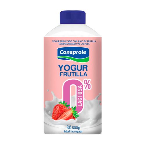 Yogur Frutilla Deslactosado CONAPROLE 500 g