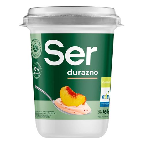 Yogur SER Natural con Durazno 460 g