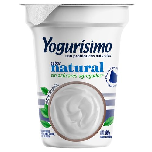 Yogur YOGURÍSIMO Integral sin Azúcar 190 g