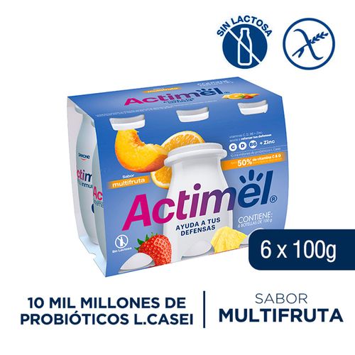 ACTIMEL Danone Pack Ahorro Multifrutas 600 ml